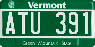 VT license plate ATU391