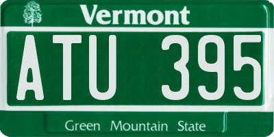 VT license plate ATU395
