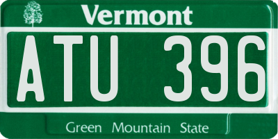 VT license plate ATU396