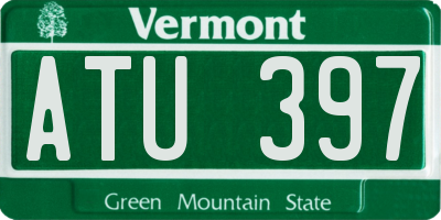 VT license plate ATU397