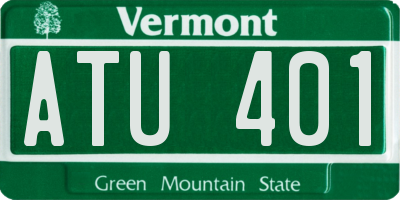 VT license plate ATU401