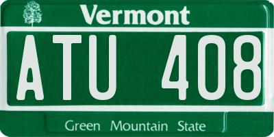 VT license plate ATU408
