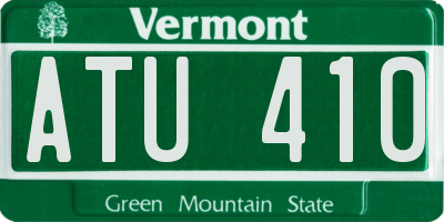 VT license plate ATU410