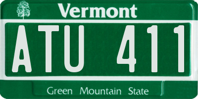 VT license plate ATU411
