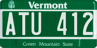 VT license plate ATU412