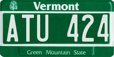 VT license plate ATU424