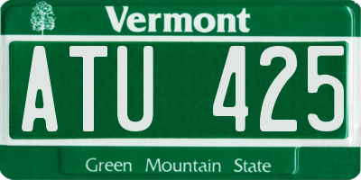 VT license plate ATU425