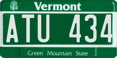 VT license plate ATU434