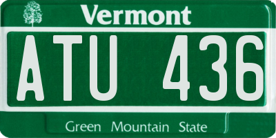 VT license plate ATU436