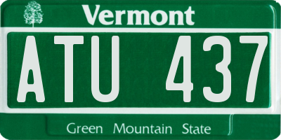 VT license plate ATU437