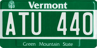 VT license plate ATU440