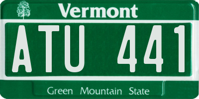 VT license plate ATU441