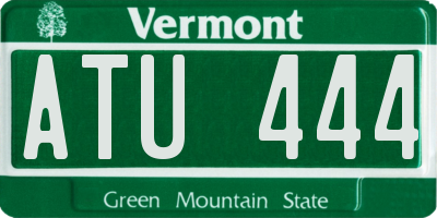 VT license plate ATU444