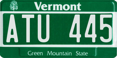 VT license plate ATU445