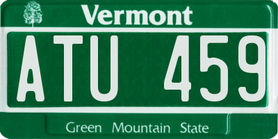 VT license plate ATU459