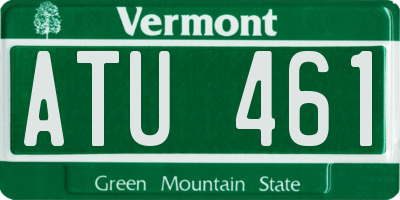 VT license plate ATU461