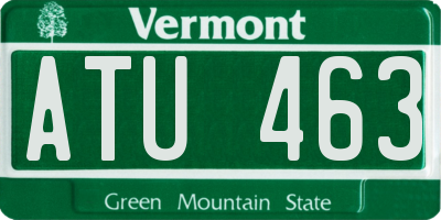 VT license plate ATU463
