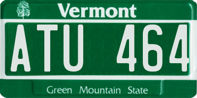 VT license plate ATU464