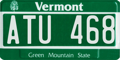 VT license plate ATU468