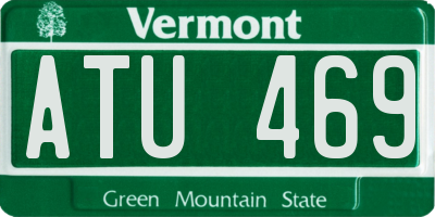 VT license plate ATU469