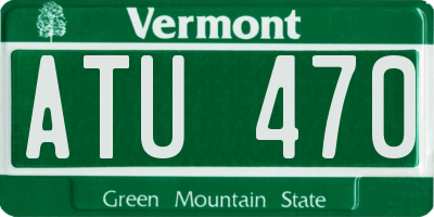 VT license plate ATU470