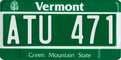 VT license plate ATU471