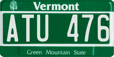 VT license plate ATU476