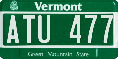 VT license plate ATU477