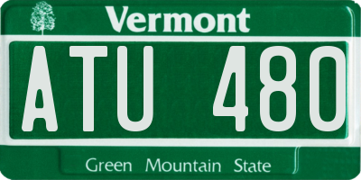 VT license plate ATU480