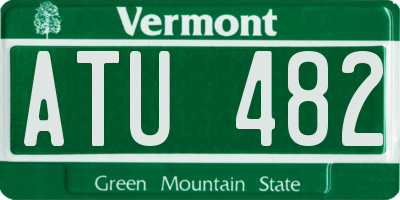 VT license plate ATU482