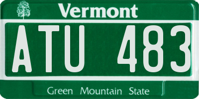 VT license plate ATU483