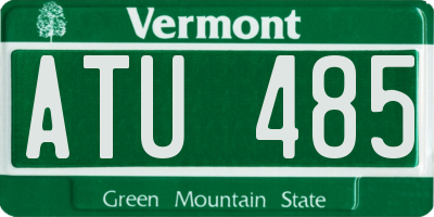 VT license plate ATU485