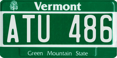 VT license plate ATU486