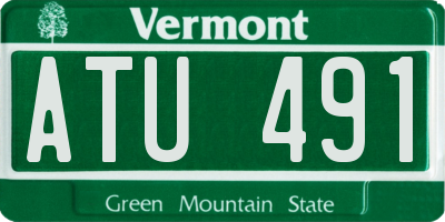 VT license plate ATU491