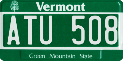 VT license plate ATU508