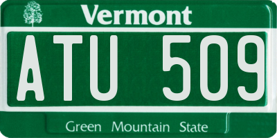 VT license plate ATU509