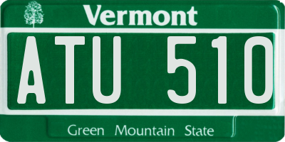 VT license plate ATU510