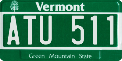 VT license plate ATU511