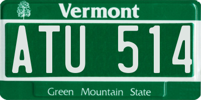 VT license plate ATU514