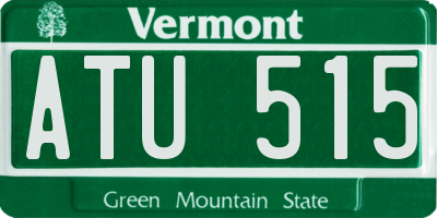 VT license plate ATU515