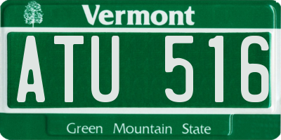 VT license plate ATU516