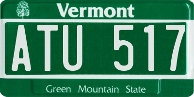 VT license plate ATU517