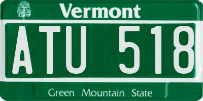 VT license plate ATU518
