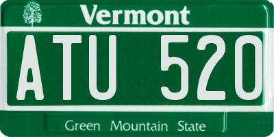 VT license plate ATU520