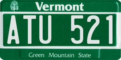 VT license plate ATU521