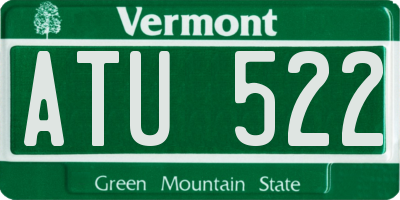 VT license plate ATU522