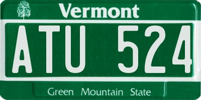 VT license plate ATU524