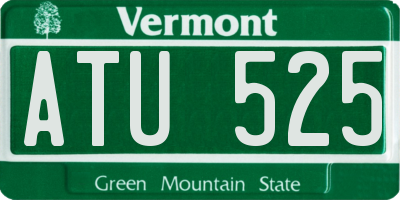 VT license plate ATU525