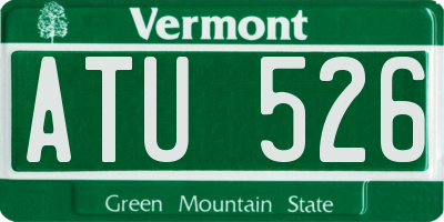 VT license plate ATU526