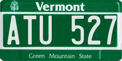 VT license plate ATU527